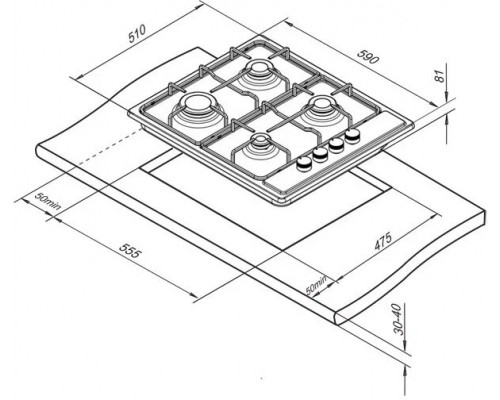 Варочная поверхность DARINA 1T18 BGM 341 11 Bg