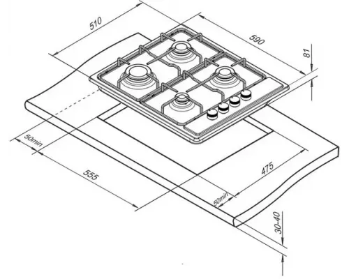 Варочная поверхность DARINA 1T18 BGM 341 11 Bg
