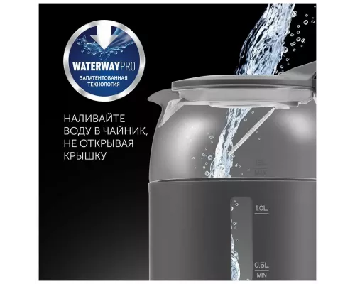 Чайник Polaris PWK 1563CGL графит/прозрачный