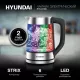 Чайник Hyundai HYK-G7406 черный/серебристый стекло