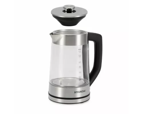 Чайник Hyundai HYK-G7406 черный/серебристый стекло