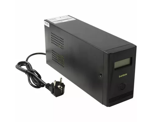 ИБП ExeGate Power Smart ULB-800.LCD.AVR.2SH <800VA/480W, LCD, AVR, 2*Schuko, металлический корпус, Black> EX292776RUS