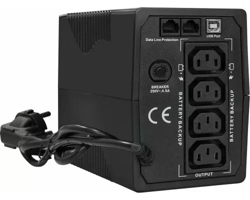 ИБП ExeGate SpecialPro UNB-600.LED.AVR.4C13.RJ.USB <600VA/360W, LED, AVR, 4*C13, RJ45/11, USB, Black>