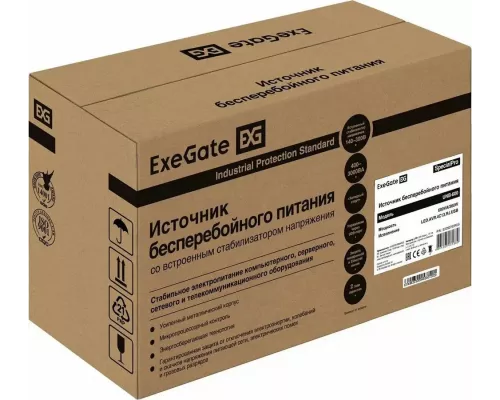 ИБП ExeGate SpecialPro UNB-600.LED.AVR.4C13.RJ.USB <600VA/360W, LED, AVR, 4*C13, RJ45/11, USB, Black>