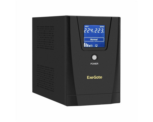 ИБП ExeGate SpecialPro Smart LLB-1200.LCD.AVR.2SH.3C13 <1200VA/750W, LCD, AVR, 2*Schuko+3*C13, съемн.кабель, металлический корпус, Black>