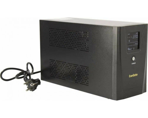 ИБП ExeGate SpecialPro Smart LLB-1200.LCD.AVR.2SH.3C13 <1200VA/750W, LCD, AVR, 2*Schuko+3*C13, съемн.кабель, металлический корпус, Black>