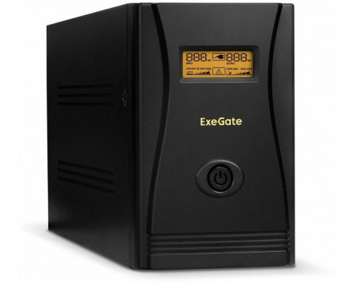 ИБП ExeGate SpecialPro Smart LLB-1500.LCD.AVR.EURO.RJ <1500VA/950W, LCD, AVR, 4 евророзетки, RJ45/11, Black>