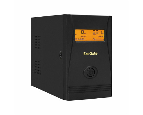 ИБП ExeGate Power Smart ULB-800.LCD.AVR.2SH <800VA/480W, LCD, AVR, 2*Schuko, металлический корпус, Black> EX292776RUS