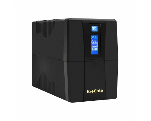 ИБП ExeGate Power Smart ULB-800.LCD.AVR.2SH <800VA/480W, LCD, AVR, 2*Schuko, металлический корпус, Black> EX292776RUS