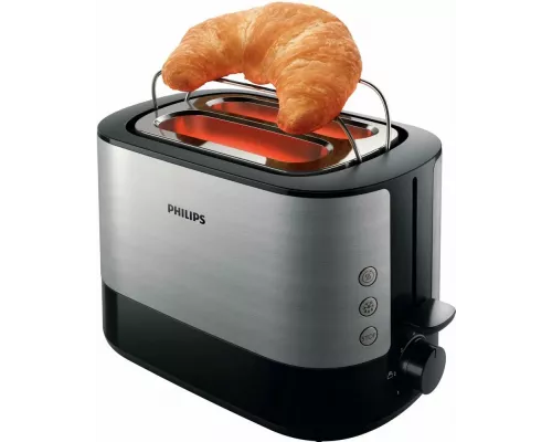 Тостер Philips HD2637/90 830Вт черный/серебристый