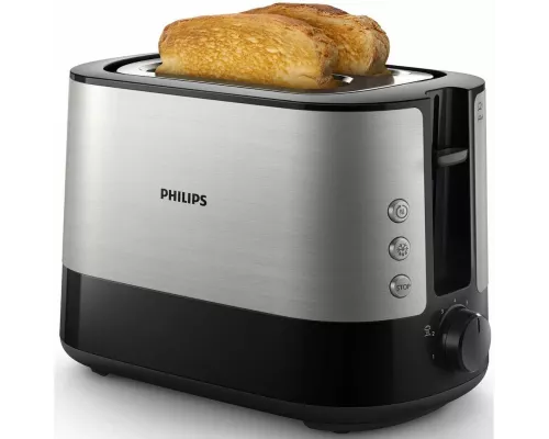 Тостер Philips HD2637/90 830Вт черный/серебристый