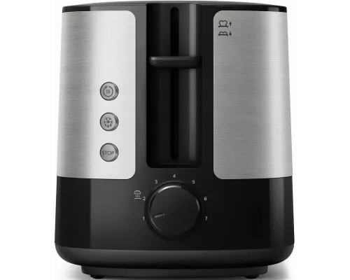 Тостер Philips HD2637/90 830Вт черный/серебристый