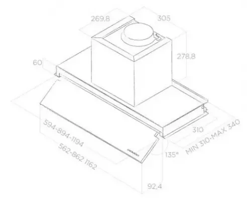 Встраиваемая вытяжка Elica BOXIN IX/A/120 нержавеющая сталь