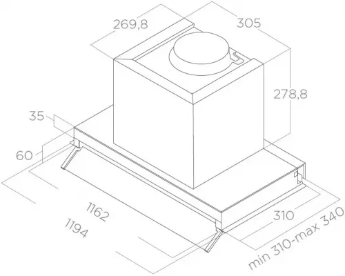 Встраиваемая вытяжка Elica BOXIN IX/A/120 серебристый