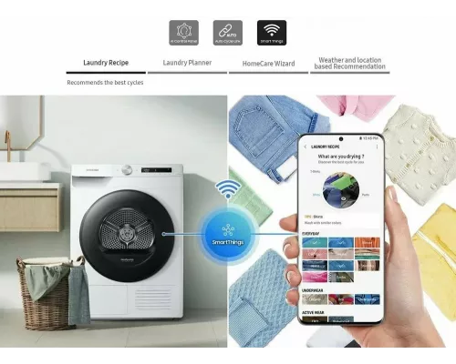 Сушильная машина Samsung DV90T5240AT/LP белый