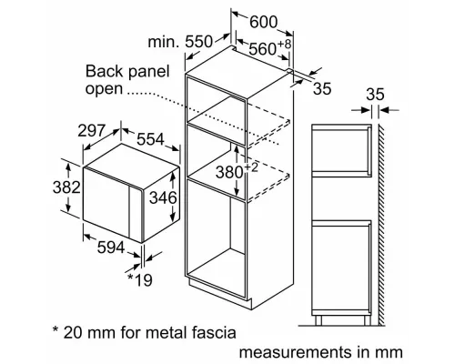 Встраиваемая микроволновая печь Bosch BFL524MS0