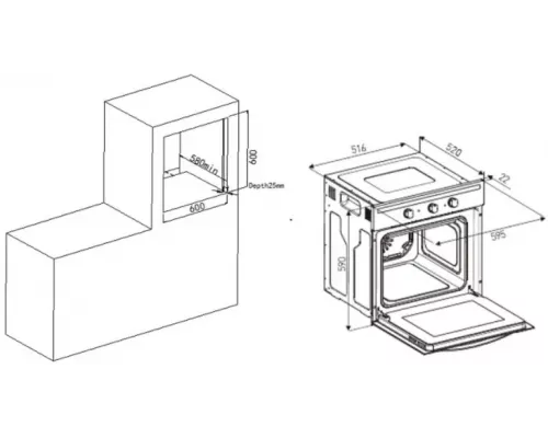 Духовой шкаф Hyundai HEO 6632 BG черный