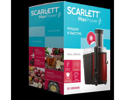 Соковыжималка Scarlett SC-JE50S48 красный Соковыжималка Scarlett SC-JE50S48 красный