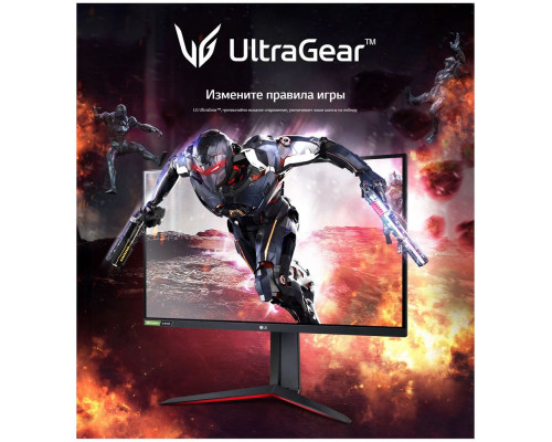 Монитор  27" LG 27GN650-B Black IPS, 16:9, 1920x1080, 144Hz, 1ms, 350 cd/m2, 1000:1, HDMI*2, DP, (tilt/height/pivot), vesa