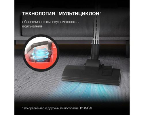 Пылесос Hyundai HYV-C3075 2000Вт красный