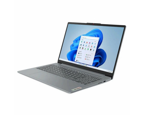 Ноутбук 15.6" IPS FHD LENOVO IdeaPad Slim 3 grey (Ryzen 5 7520U/16Gb/512Gb SSD/VGA int/noOS) (82XQ00BBRK)