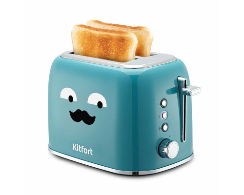 Тостер Kitfort КТ-6218-2 870Вт бирюзовый Тостер Kitfort КТ-6218-2 870Вт бирюзовый