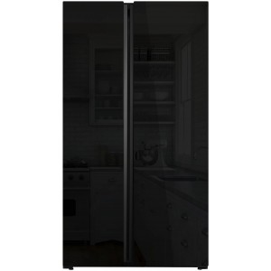 Холодильник Hyundai CS6503FV черное стекло 