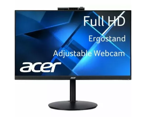Монитор 23,8" Acer (Ent.)  CB242YDbmiprcx IPS,  1920x1080, 75Hz, 178°/178°, 1 ms, 250nits, VGA + HDMI + DP + Webcam + Audio In/Out + Колонки 2Wx2, FreeSync, HAdj 120mm,  Black Matt