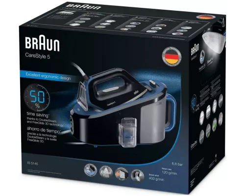 Парогенератор Braun IS 5145 BK черный/синий