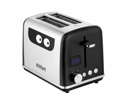 Тостер Kitfort КТ-6219 870Вт нержавеющая сталь/черный
