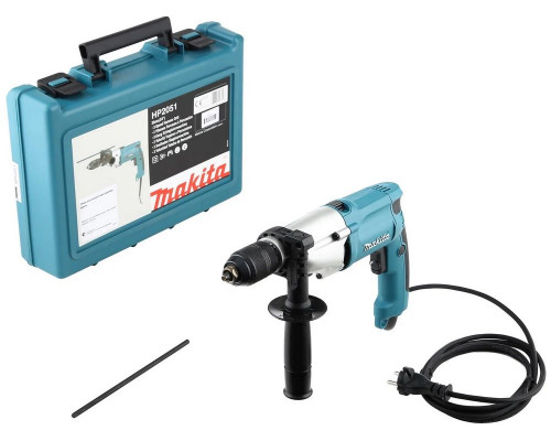 Дрель-шуруповерт Makita HP2051 {720Вт,БЗП-13мм,0-1200\2900об\м,2.3кг,чем,мет редуктор}