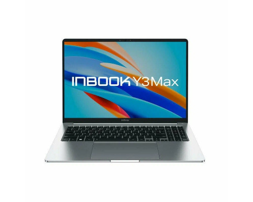 Ноутбук Inbook Y3 MAX_YL613_16_Core i5 1235U_8G_512G_Silver 16"(1920x1080 IPS)/Intel Core i5 1235U(1.3Ghz)/8192Mb/512SSDGb/noDVD/Int:Intel Iris Xe Graphics/BT/WiFi/50WHr/1.65kg/Silver/Win11Home