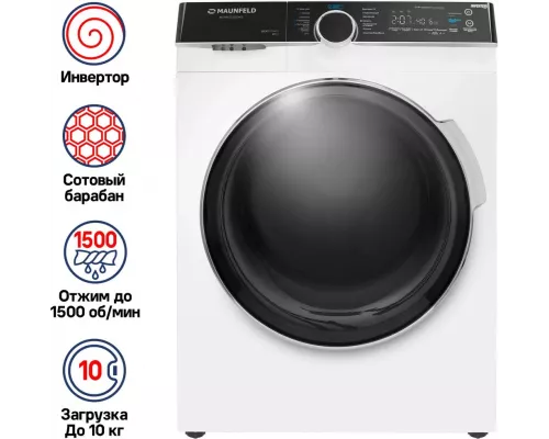 Стиральная машина MAUNFELD MFWM1510WH06 белый/черный
