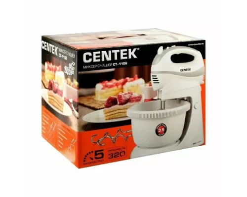 Миксер Centek CT-1106 (бел/сер)