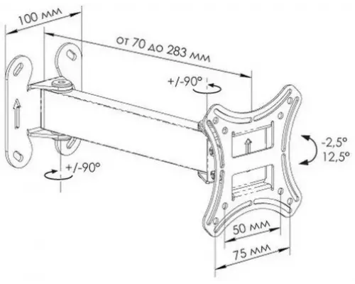 Кронштейн Trone LPS 41-10 черный