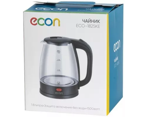 Чайник ECON ECO-1825KE стекло/черный