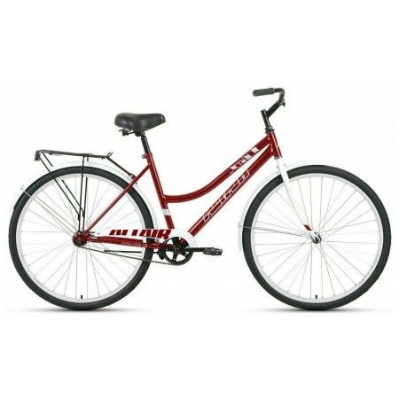 Велосипед Altair City 28 low (28" 1 ск. рост 19") 2022-23 темно-красный/белый