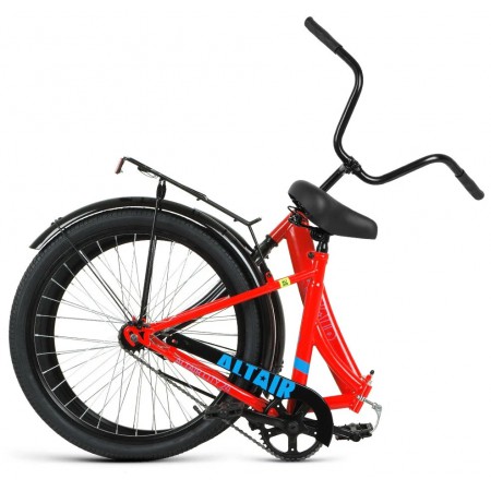 Велосипед Altair City 24 FR (24" 1 ск. рост 16"скл.) 2022-23 красный/голубой