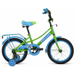 Велосипед Forward Azure 16 (16"  1ск.) 2020-21 зеленый/голубой