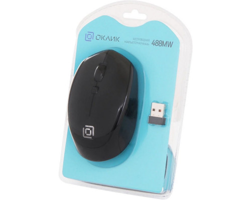 OKLICK 488MW серый/черный оптическая (1600dpi) беспроводная USB (3but)