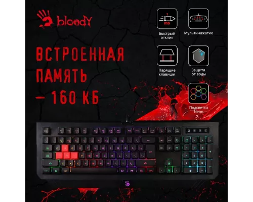 Клавиатура A4Tech Bloody B125N черный