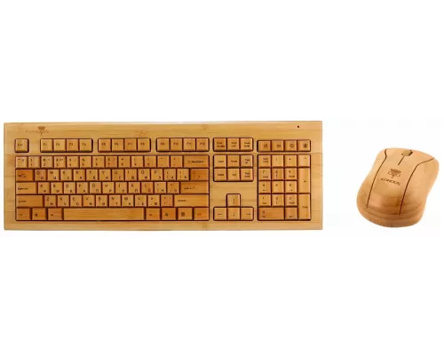 Клавиатура + мышь Konoos KBKM-01 Wireless бамбук