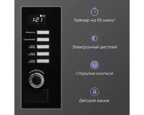 Встраиваемая микроволновая печь Zigmund & Shtain BMO 21 B черный