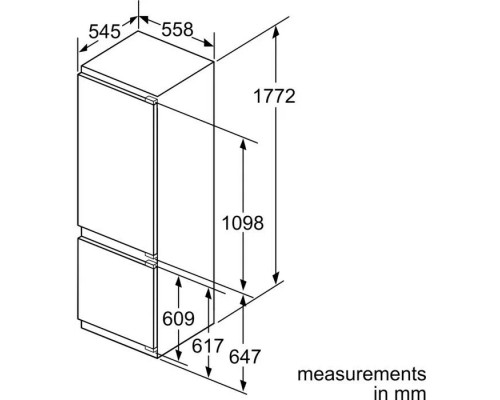 Встраиваемый холодильник Bosch KIS87AF30U