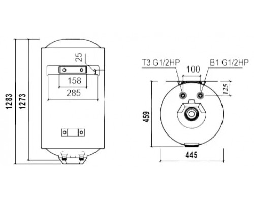 Водонагреватель накопительный THERMEX TitaniumHeat 150 V (ЭдЭБ01025)