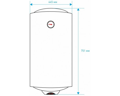 Водонагреватель Thermex Praktik 80 V 2.5кВт 80л электрический настенный