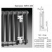 Радиатор труб. Zehnder Charleston 2180, 10 сек.1/2 бок.подк. RAL9005matt (9205) (кроншт.в компл)