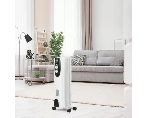 Масляный обогреватель Ballu BOH/CL-05WRN белый (5 секций)