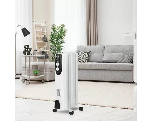 Масляный обогреватель Ballu BOH/CL-07WRN белый (7 секций)