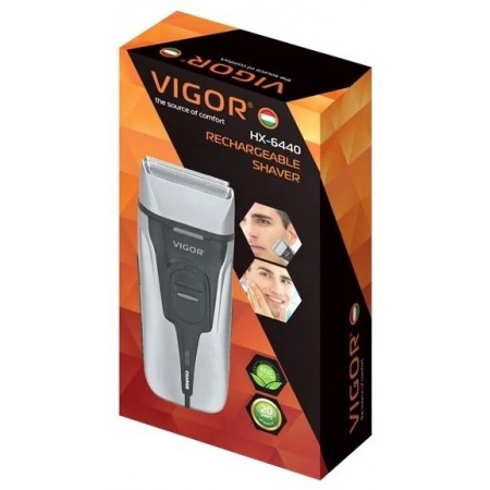 Бритва Vigor  HX-6440 (аккумуляторная, сетка, головка с двумя лезвиями, триммер)